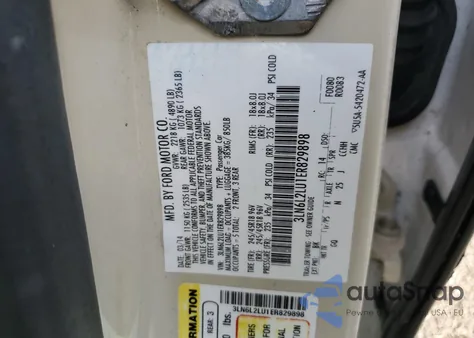 2014 Lincoln Mkz Hybrid из США, поврежденный, VIN 3LN6L2LU1ER829898